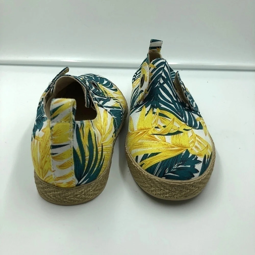 Armistice Anthropologie Tropical Print Espadrille Slip On Shoes 7